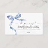 Blue Bow Luier Raffle Informatiekaartje (Voorkant)