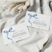 Blue Bow Luier Raffle Informatiekaartje