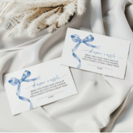 Blue Bow Luier Raffle Informatiekaartje