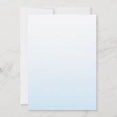 Blue Bow Meisje Verjaardag Uitnodigen Kaart (Achterkant)