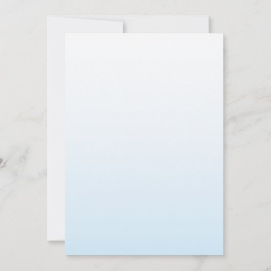 Blue Bow Meisje Verjaardag Uitnodigen Kaart (Achterkant)