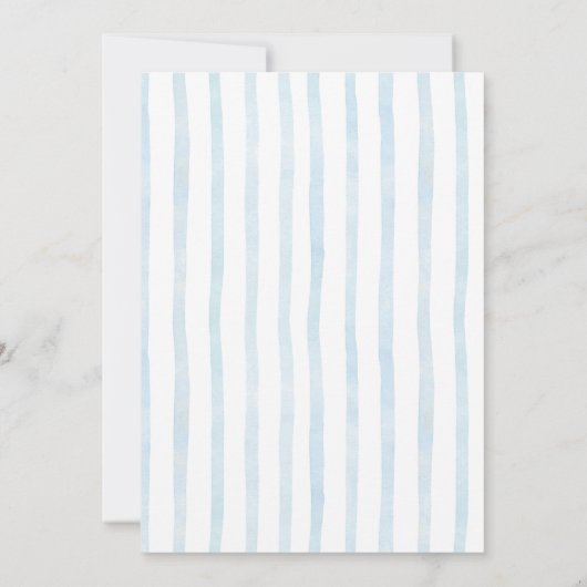 Blue Bow Modern Baby Sprinkle Kaart (Achterkant)