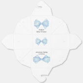 Blue Bow Modern Boy Baby shower Bedankdoosjes (Ongevouwen)