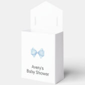 Blue Bow Modern Boy Baby shower Bedankdoosjes (Open)
