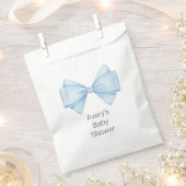 Blue Bow Modern Boy Baby shower Bedankzakje (Geknipt)
