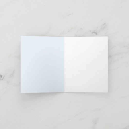 Blue Bow Modern Elegant Boy Baby shower Bedankkaart (Binnen)