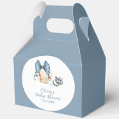 Blue Bow Pacifier Baseball Sport Baby Shower  Bedankdoosjes (Voorkant)