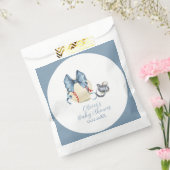 Blue Bow Pacifier Baseball Sport Baby Shower  Bedankzakje (Gezegeld)