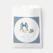 Blue Bow Pacifier Baseball Sport Baby Shower  Bedankzakje (Voorkant)