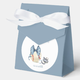 Blue Bow Pacifier Baseball Sport Boy Baby Shower  Bedankdoosjes