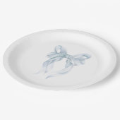 Blue Bow  Papieren Bordje (Gekanteld)