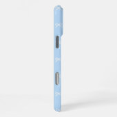 Blue Bow Pattern Coquette Girly Spring Summer iPhone Hoesje (Rechterkant)