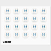 Blue Bow Personalized Classic Preppy A Gift From Ronde Sticker (Vel)