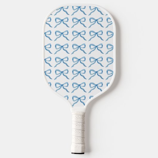 Blue Bow Preppy Grandmillenial Pickleball Paddle (Achterkant)