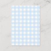 Blue Bow Ribbon Boeken voor Baby Waterverf Informatiekaartje (Achterkant)