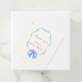 Blue  Bow Ribbon Boy Baby shower Bedankjes Labels (In situ)