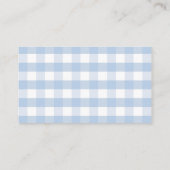 Blue Bow Ribbon Boy Baby shower Boek Verzoek Informatiekaartje (Achterkant)