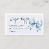 Blue Bow Ribbon Boy Baby shower Enclosure Kaart (Voorkant)