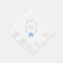 Blue  Bow Ribbon Boy Baby shower