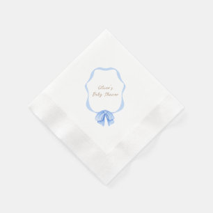 Blue Bow Ribbon Boy Baby shower Servet