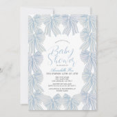 Blue Bow/Ribbon Coquette Boy Baby shower Kaart (Voorkant)