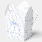 Blue Bow Ribbon Lijst Bloemdoop Uitnemen Bedankdoosjes (Geopend)