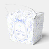 Blue Bow Ribbon Lijst Bloemdoop Uitnemen Bedankdoosjes (Achterkant)