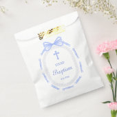 Blue Bow Ribbon Lijst doop Bedankzakje (Gezegeld)
