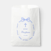 Blue Bow Ribbon Lijst doop Bedankzakje (Voorkant)