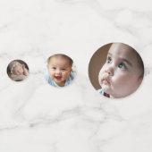 Blue Bow Ribbon Lijst dooptafel Confetti (Voorkanten)