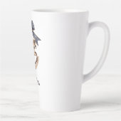 Blue Bow Rocking Horse Christmas Latte Mok (Rechts)