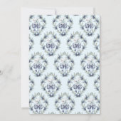 Blue Bow Schattige Beren welp Winter Boy Baby show Kaart (Achterkant)