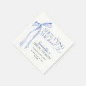 Blue Bow Shes binden van de knoop Vrijgezellenfees Servet (Hoek)