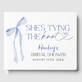 Blue Bow Shes Het binden van de Knoop Vrijgezellen Gastenboek (Voorkant)