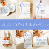 Blue Bow Shes Tying the Knot Bruidsfeest Brunch Gastenboek