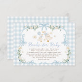 Blue Bow Silly Goose Books for Baby Boy Informatiekaartje (Voorkant / Achterkant)