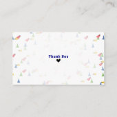 Blue Bow Stropdas Baby Boy Shower Diaper Raffle Ka Informatiekaartje (Achterkant)