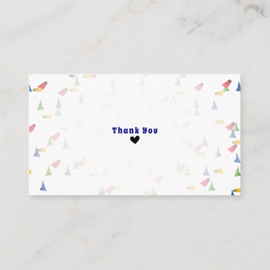 Blue Bow Stropdas Baby Boy Shower Diaper Raffle Ka Informatiekaartje (Achterkant)