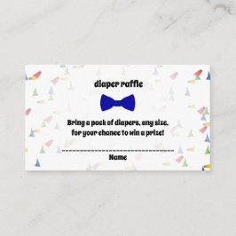 Blue Bow Stropdas Baby Boy Shower Diaper Raffle Ka Informatiekaartje