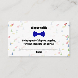 Blue Bow Stropdas Baby Boy Shower Diaper Raffle Ka Informatiekaartje