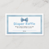 Blue Bow Stropdas Baby shower Luier Raffle Informatiekaartje (Voorkant)