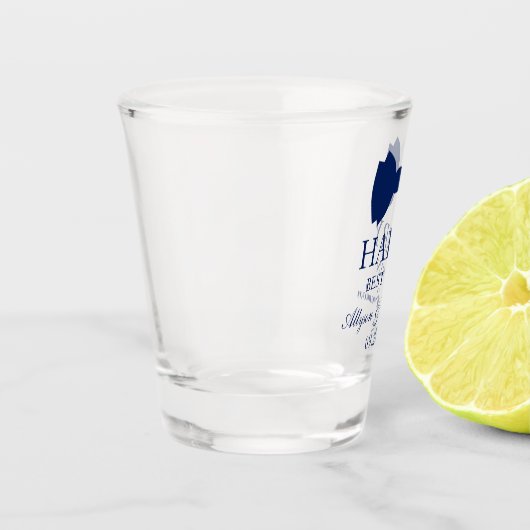 Blue Bow Stropdas Beste Man Shot Glas (Links)