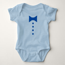 Blue Bow-stropdas en Buttonnen Romper