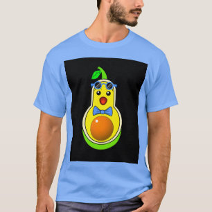 Blue Bow Stropdas met uitzondering van Avocado met T-shirt