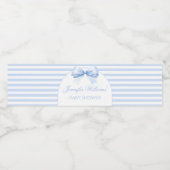 Blue Bow Sweet Baby Boy Douche Waterflesetiketten Waterfles Etiket (Enkel label)