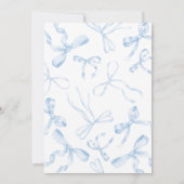 Blue Bow Sweet Sixteen Birthday Kaart (Achterkant)