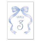 Blue Bow Table Number Kaart (Achterkant)