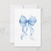Blue bow Thank You Card Bedankkaart (Achterkant)