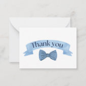 Blue Bow Tie Thank You Card Notitiekaartje (Voorkant)