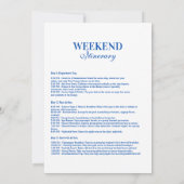 Blue Bow Tropical Bachelorette Kaart (Achterkant)